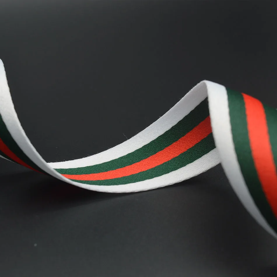 

5 yards 1.18"(3cm) Striped white&green&red Webbing Ribbon For Garment Bags Brooch Bow tie Decoration Gift Wrap