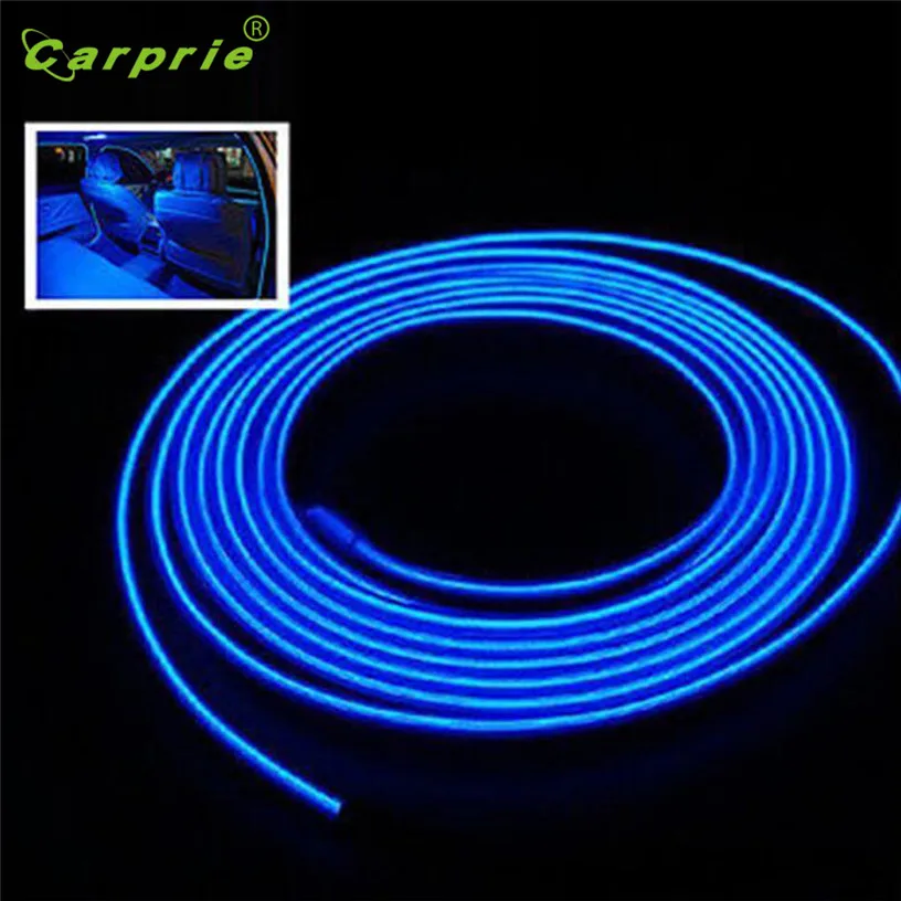 2M 12V EL Wire BLUE Cold light lamp Neon Car Atmosphere Lights Unique Decor quasi cold light