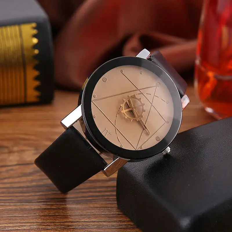 New Fashion Men's Steel&Leather Belt Wrist Watch Women's Luxury Brand Men Watch Business Women Clock Best Gift Dropshipping!!!