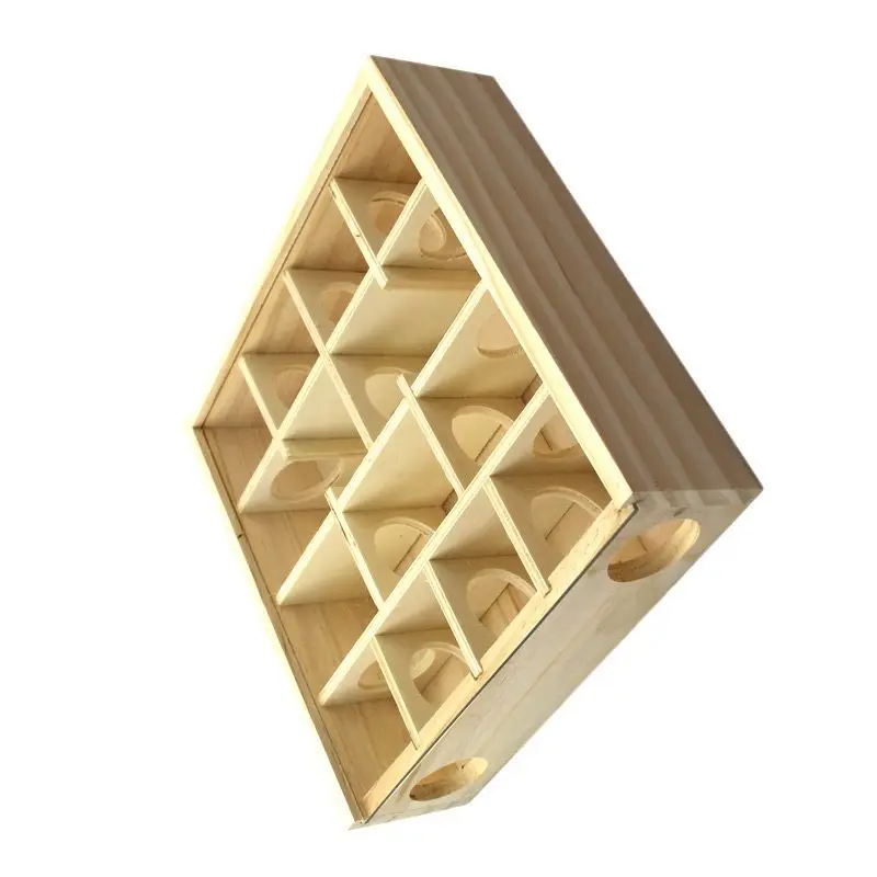 

Wooden Maze Toy 13 Grids Hamster Tunnel Labyrinth House for Small Pet Toy HTQ99