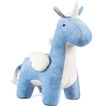 Креативное кожаное сиденье детское сиденье мультяшное животное Единорог стул пони диван Сменная обувь стул подарок украшения