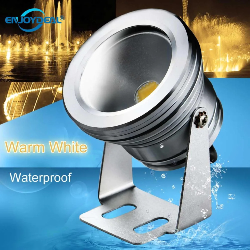 LED Swimming Pool Light Underwater Waterproof Warm White 10W Aquarium LED Projector Lamp Spot
