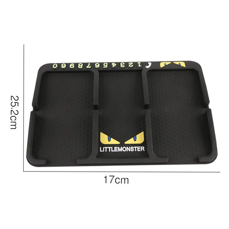 

Car Slip-resistant Pad Emblem Anti Slip Pad Rubber Mobile Sticky Stick Dashboard Non-Slip Mat Pad Interior Storage Accessories