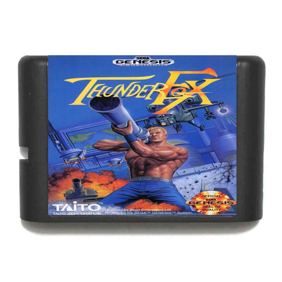 Thunder Fox 16 бит MD игровая карта для sega Mega Drive для Genesis