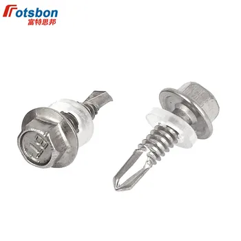 

50pcs M5.5*70 DIN7504K Hexagon Flange Drilling Screws With Thread Self-tapping Drill Tail Screw