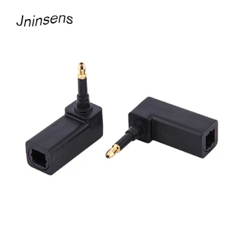 

Toslink Digital Optical Adapter 3.5mm Female to Male Mini Audio Optical Plug Right Angle Connector for Toslink Cable For TV Box