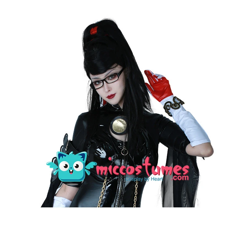 Синтетический парик аниме Bayonetta косплей парик черные длинные волосы