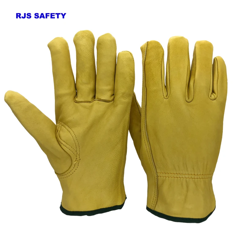 RJSSAFETY, мужские рабочие перчатки, кожа, защита, безопасность, режущий рабочий ремонтник, гаражные гоночные перчатки, мотоцикл для мужчин