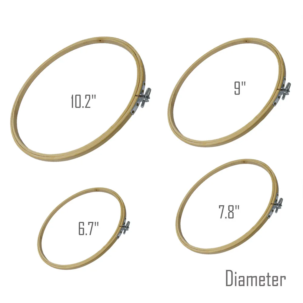 4 шт. деревянный каркас обод кольцо вышивка круглая машина бамбук для вышивки крестом ручная работа домашнее мастерство Швейные Инструменты 10
