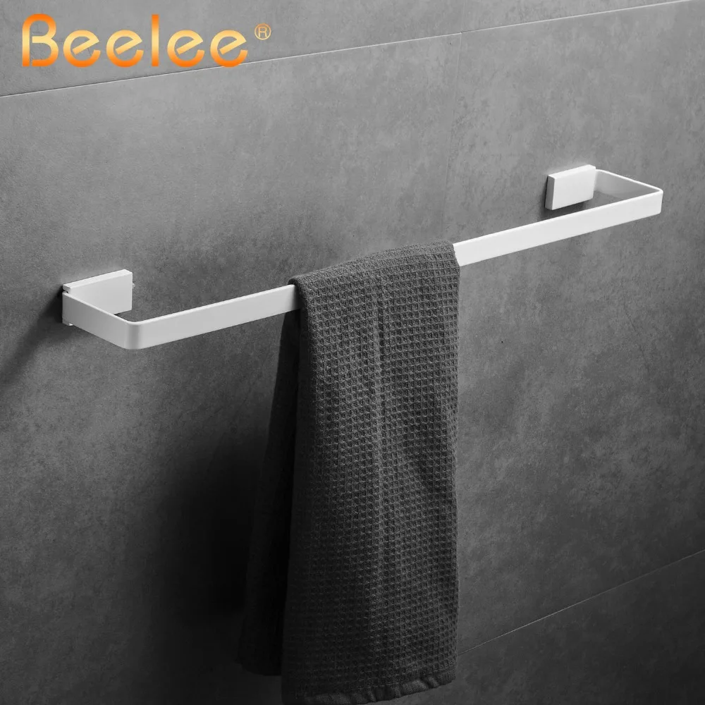 Towel Bar Single Bars SUS304 Stainless Steel Painting White Bathroom