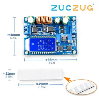 

50W DC 5.5V-30V Step Down Buck Step Up Boost Power Supply Module Constant Pressure LCD Digital Display Adjustable Board