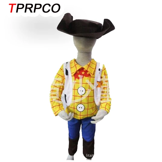 

TPRPCO 3-7years Boy Toy Story Role-playing Sherif Woody cosplay Halloween costumes kid Sherif Woody model clothing NL105