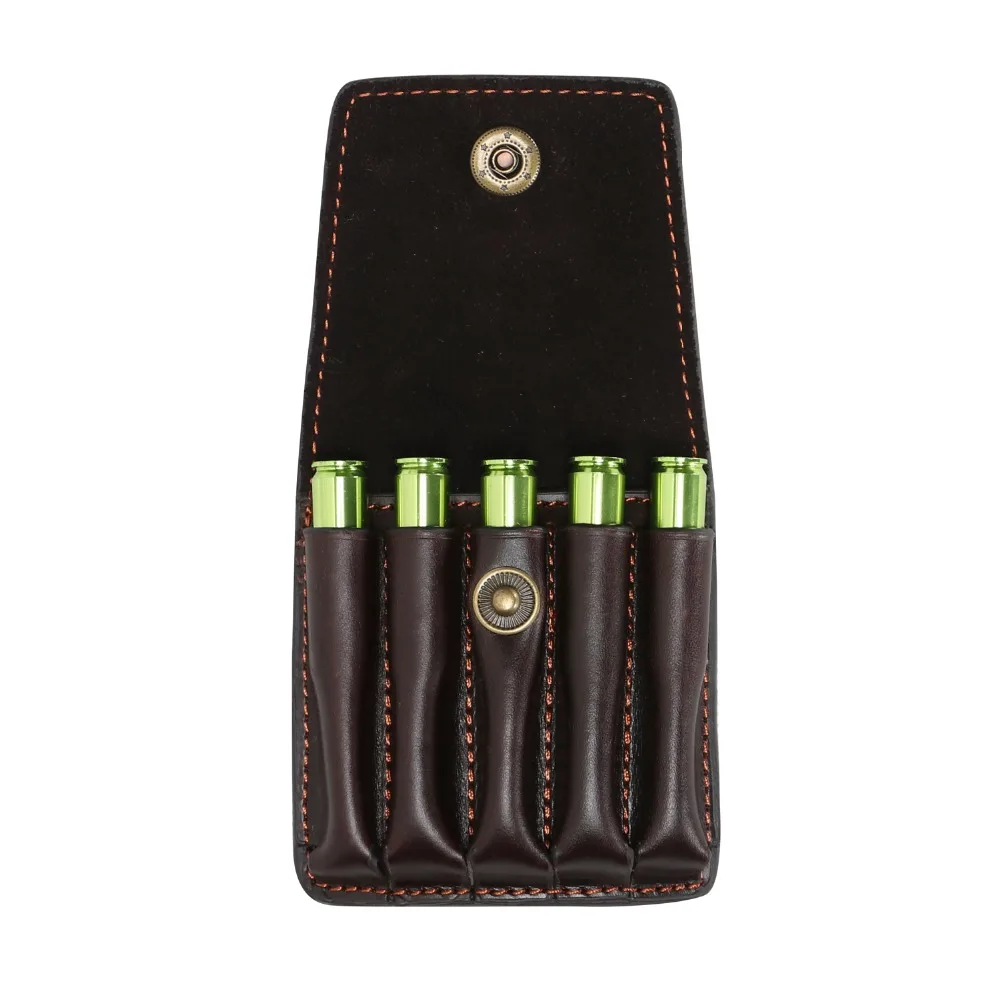 Tourbon High Quality Brown Leather Shooting Rifle Cartridge Holder