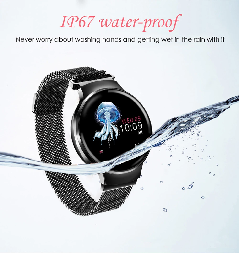 LYKRY H5 Women Smart Watch Blood Pressure Heart Rate Monitor Fitness tracker IP67 Waterproof Fanshion Sport Smartwatch