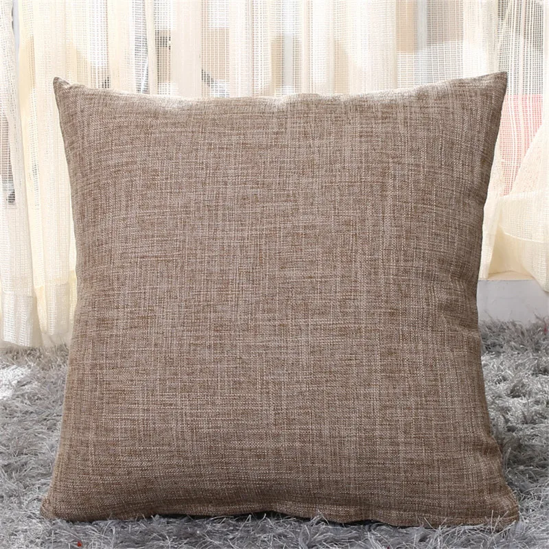 30x50 см/40x40 см/45x45 см простая однотонная хлопковая льняная декоративная подушка для дивана, наволочка, домашний декор - Цвет: Khaki