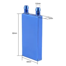 Computer Components 40 x 80x 12 mm Aluminium Mini Water Cooling Heatsink Blue Liquid Cooling Block for CPU GPU