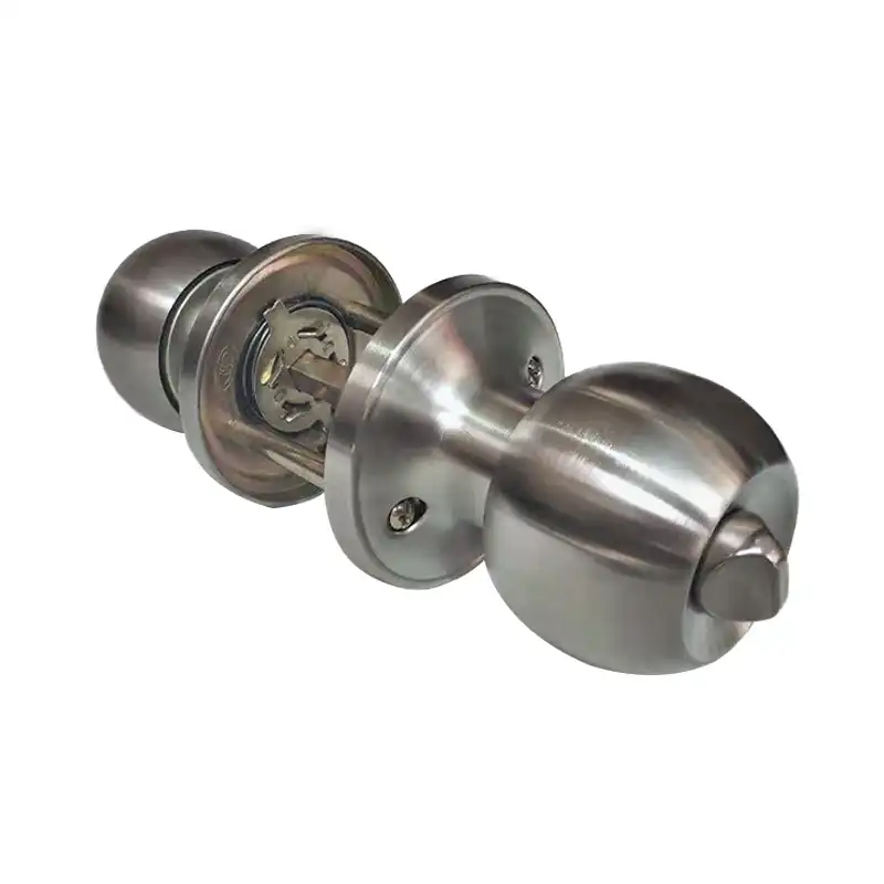Stainless Rotation Round Door Knobs Handle Entrance Passage
