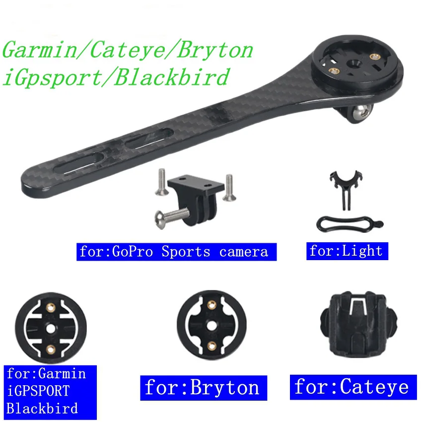 

New Full Carbon Bicycle Computer Mount Road MTB Bike handlebar Mount holder support for Garmin Cateye Bryton iGpsport Blackbird