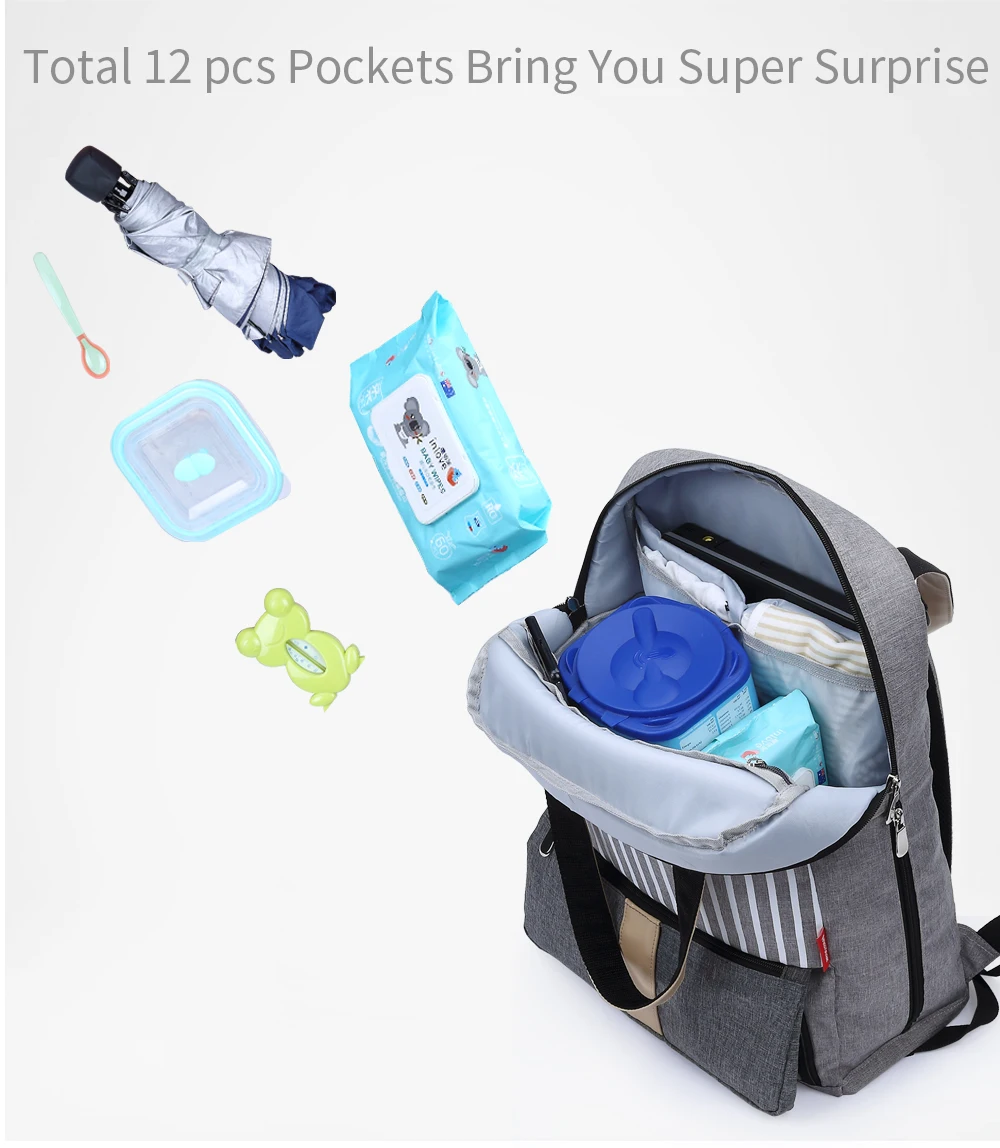 Сумка для мам и кормящих подгузников детская коляска большой емкости Органайзер рюкзак дорожная ворсистая Сумочка Mochila