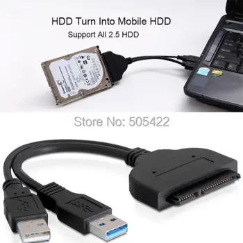 

200pcs/lot USB3.0 to 2.5inch HDD SATA Hard Drive Cable Adapter for SATA3.0 SSD&HDD New