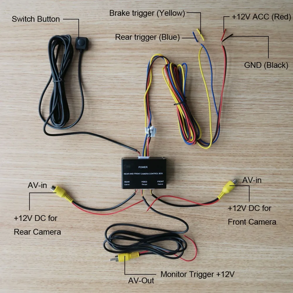 Car Front And Rear font b Camera b font Control Box System Two Cameras Image Switch