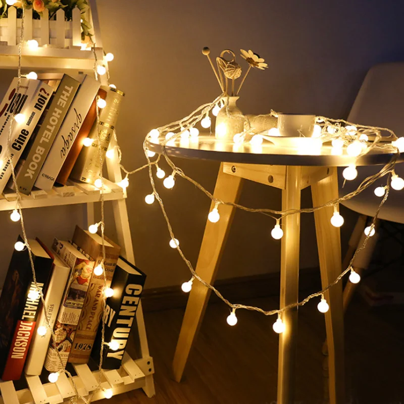 

Holiday Light Chain Ball LED String Lighting 2M BatteryLamp Bulb Light String Waterproof Outdoor Wedding Christmas Led String