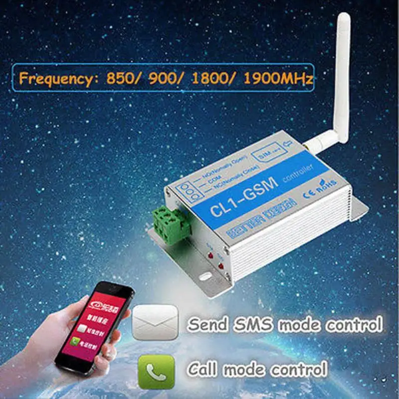 

1PC Wireless GSM Remote SMS Control Relay Phone Socket CL1-GSM Smart Switch Remote Control Relay Switch Quad Band