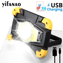 100 Вт ламповый светодиодный COB портативный Точечный светильник для кемпинга, фонарь с зарядкой от usb, рабочий светильник 18650, прожектор, светильник с внешним аккумулятором, поисковый светильник