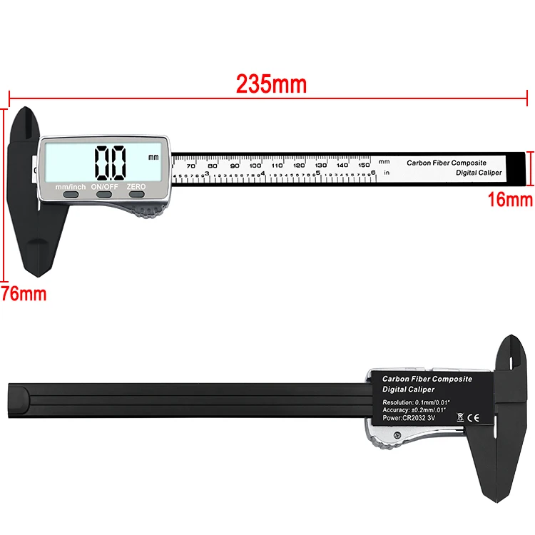 Большой экран 150 мм электронный цифровой штангенциркуль с нониусом, 6 дюймов углеродного волокна штангенциркуль, микрометр, измерительный инструмент цифровой Линейка