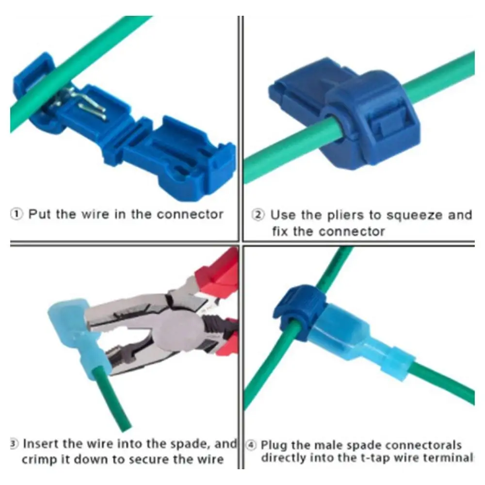 120 шт. Т-образный кран Электрический разъем для быстрого соединения кран и Изолированная клемма быстроразъемный терминал