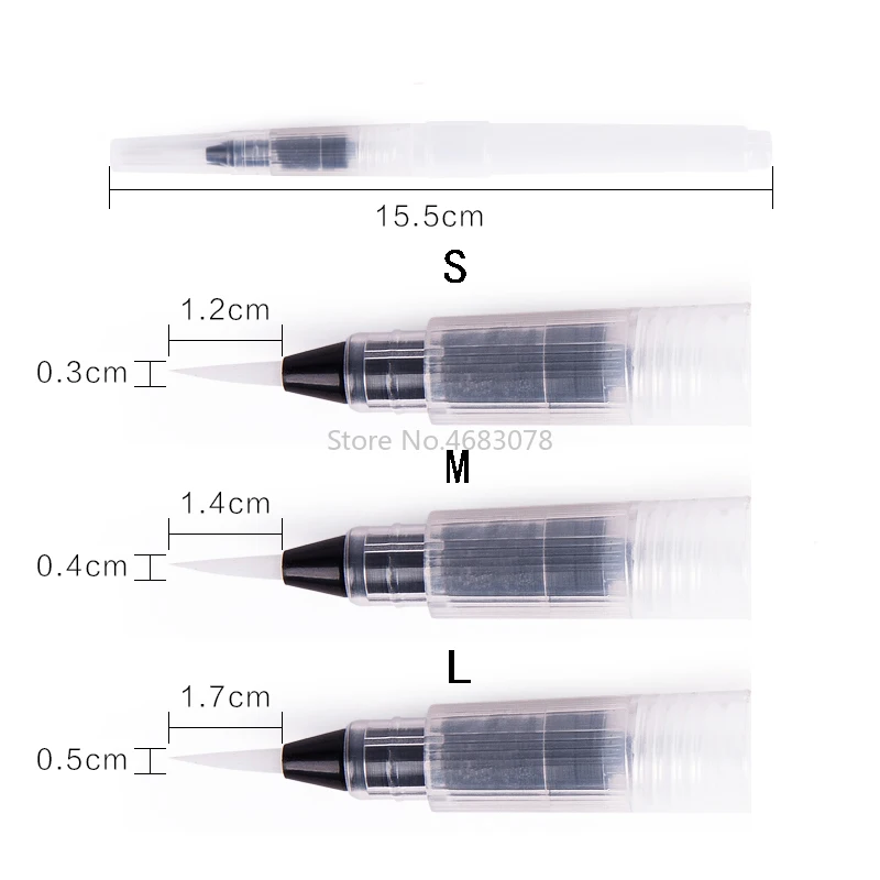 3/6 шт, новые цветные мягкие кисти для рисования, маркер, акварельные ручки для рисования, нейлоновые плоские наконечники, многоразовая живопись