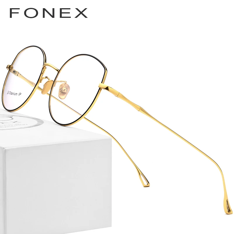 

Pure B Titanium Glasses Frame Women 2019 Ultralight Prescription Eyeglasses Men Cat Eye Spectacles Myopia Optical Frame Eyewear