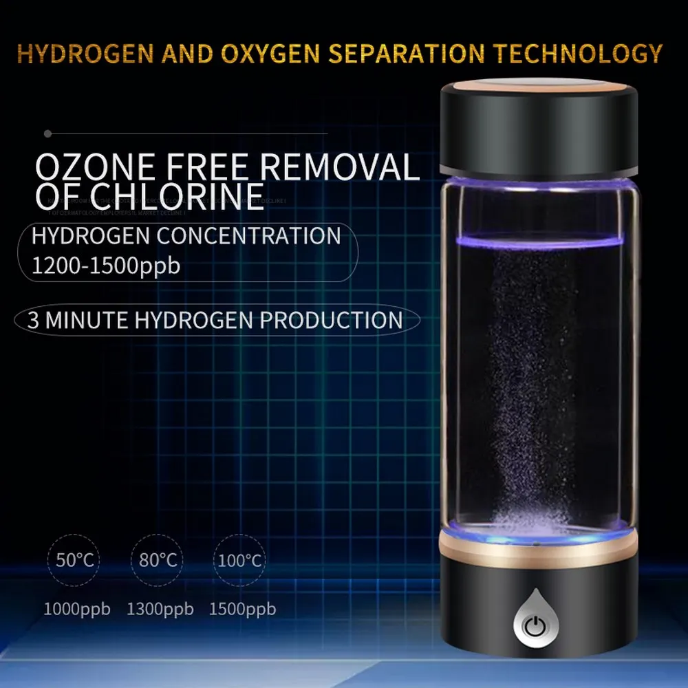 Генератор водорода богатая бутылка с ионизатором воды Seperate H2 и O2 высокочистый генератор водорода ПЭТ бутылка для воды