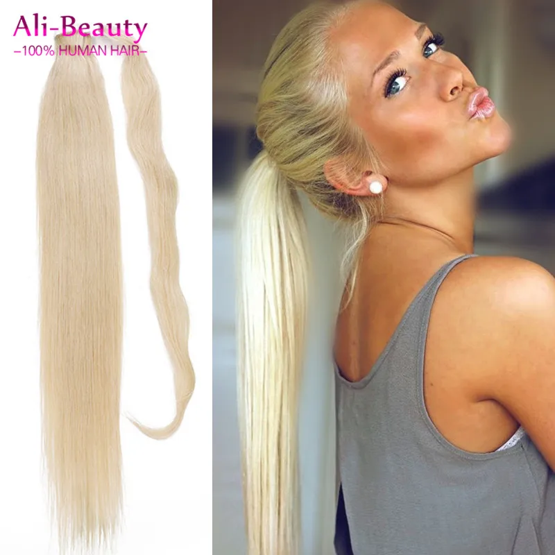Clip in Ponytail Human font b Hair b font Remy Pure Color font b Virgin b