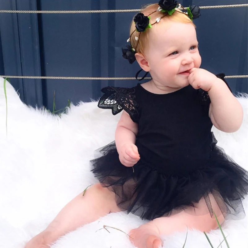 

Summer Newborn Kids Baby Girl Infant Lace Romper Jumpsuit Tutu Dress Clothes Outfits 0-24M