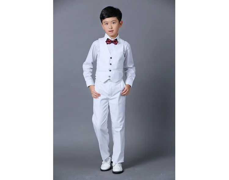 Белый свадебный блейзер с цветочным узором для мальчиков; костюм для школы; праздничный костюм для мальчиков на день рождения; костюм-смокинг