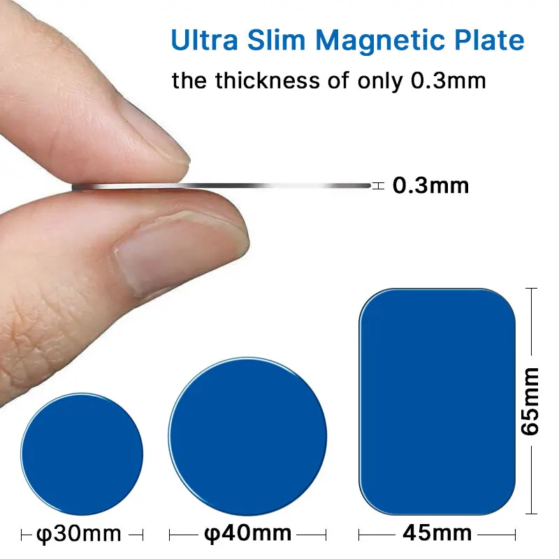 5 шт./лот 45x65 мм металлическая пластина-диск для магнитного автомобильного держателя телефона 40 мм 30 мм железный лист наклейка для магнитного держателя мобильного телефона
