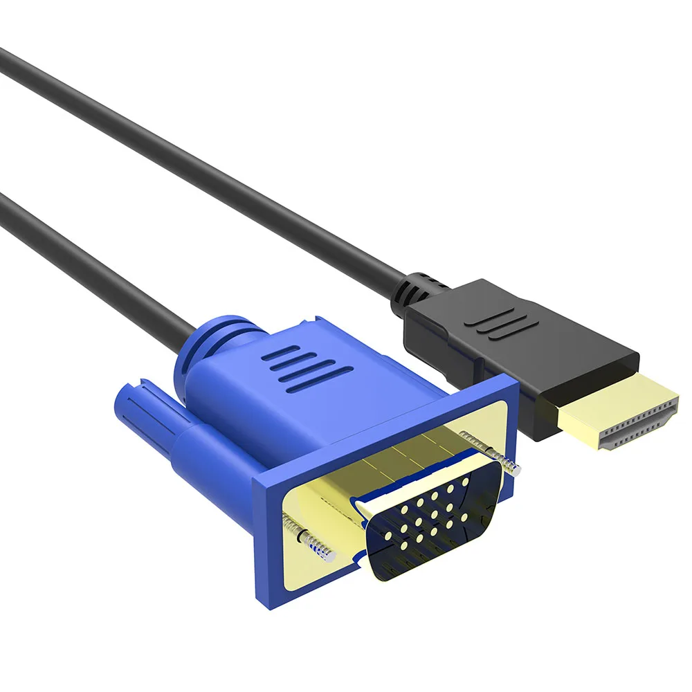 1,8 м/3 м/5 м HDMI-VGA кабель HDMI штекер-Штекер кабель 1080P HD с аудио-адаптером Кабель HDMI-VGA видео адаптер провода
