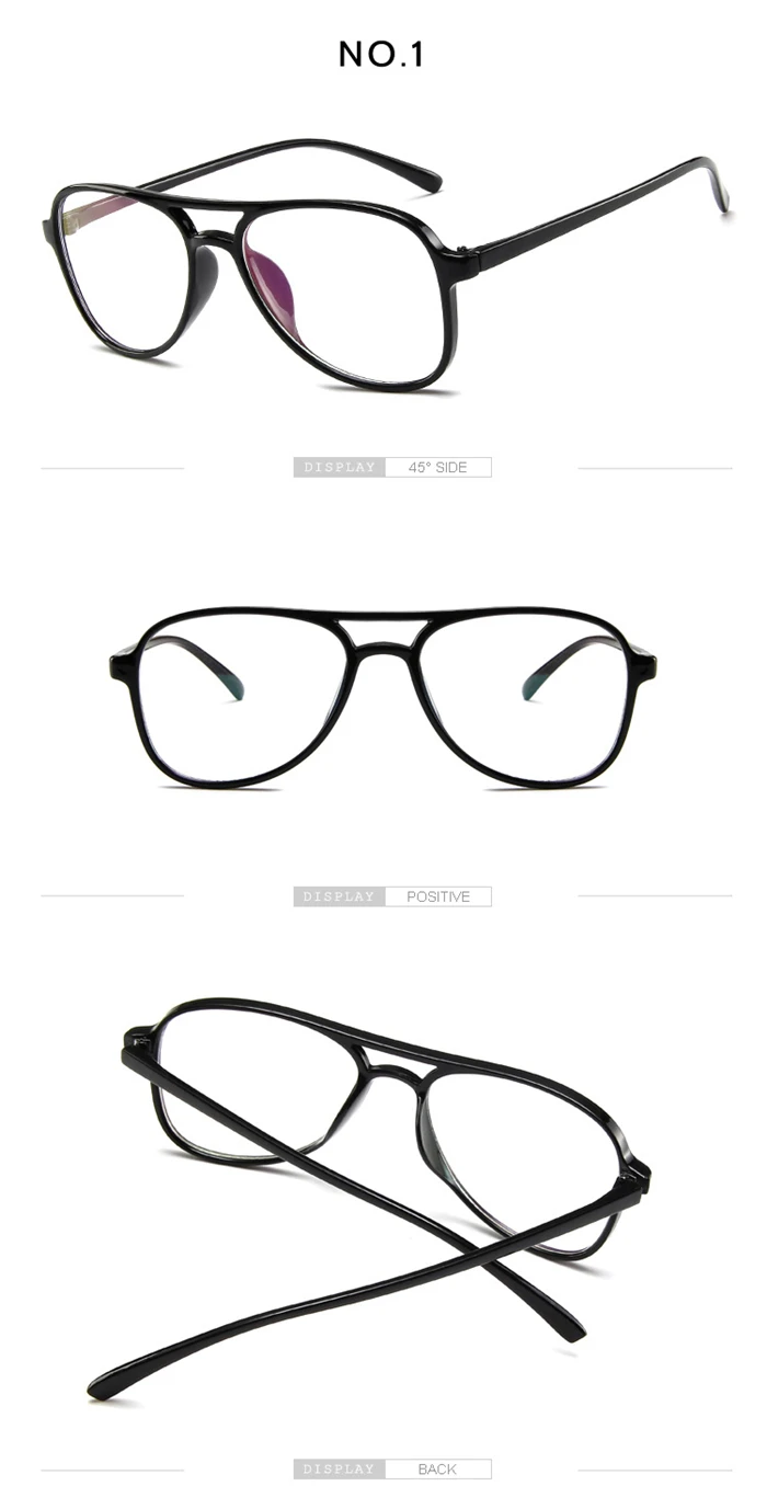 Новинка, Ретро стиль, плоские зеркальные очки с двойным пучком, мужские прозрачные очки, оправа для женщин, трендовая оправа для очков Авиатор