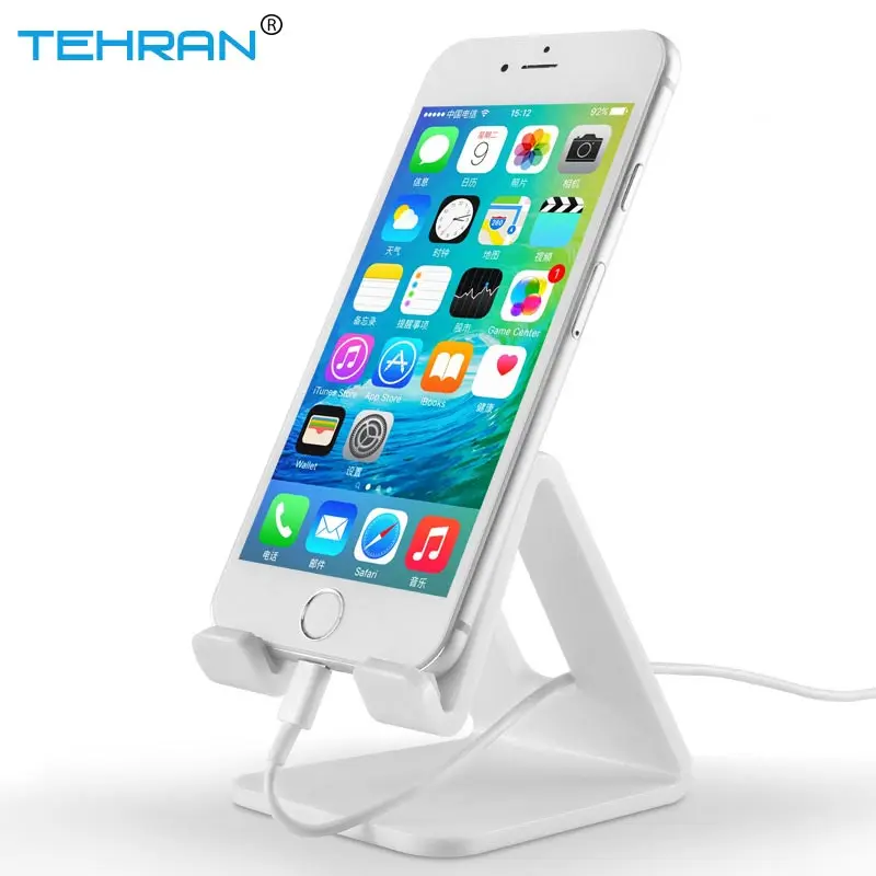 

Universal Phone Holder Stand for iPhone 8 X 7 6 Desktop Holder Stand Mount for iPad Samsung Xiaomi Huawei With Charge Cable Hole