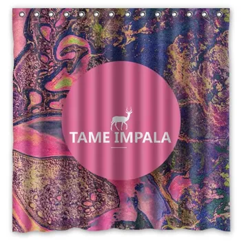 

Bathroom Products Polyester Fabric Tame Impala Printed Shower Curtains Waterproof&Washable Bath Curtains 72"x72"