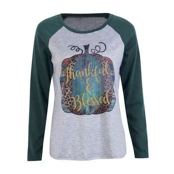 

Halloween 2018 New Stylish Autumn Style Fashion Women Loose Long Sleeve O Neck pumpkin Tops Blouse Shirt Casual Pullovers Shirt