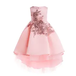 Новые модные летние платья принцессы для девочек, Детский карнавальный костюм, детское платье для дня рождения, одежда с цветочным принтом