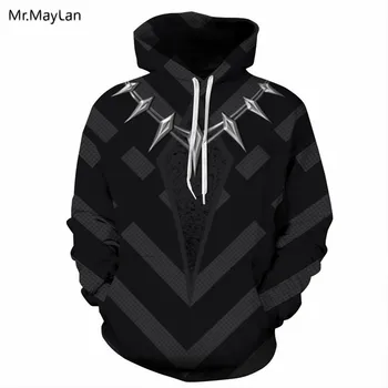 

Cosplay Marvel Movie Black Panther 3D Print Jacket Hoodies Men/Women Hiphop Pullover Hood Sweatshirts Boys Casual Black Clothes