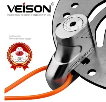 

VEISON Motorbike MTB 5mm Pin Bicycle Moto Scooter Rotor Brakes Padlock Disc Lock Theft pretection Brake Lock system