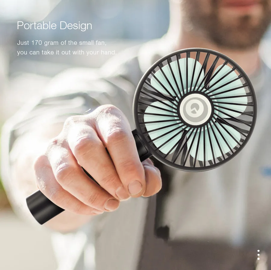 Digoo DF-004 Foldable USB Charging Fan Portable Mini Handheld Speed Adjustable Cooling Fan Regulation