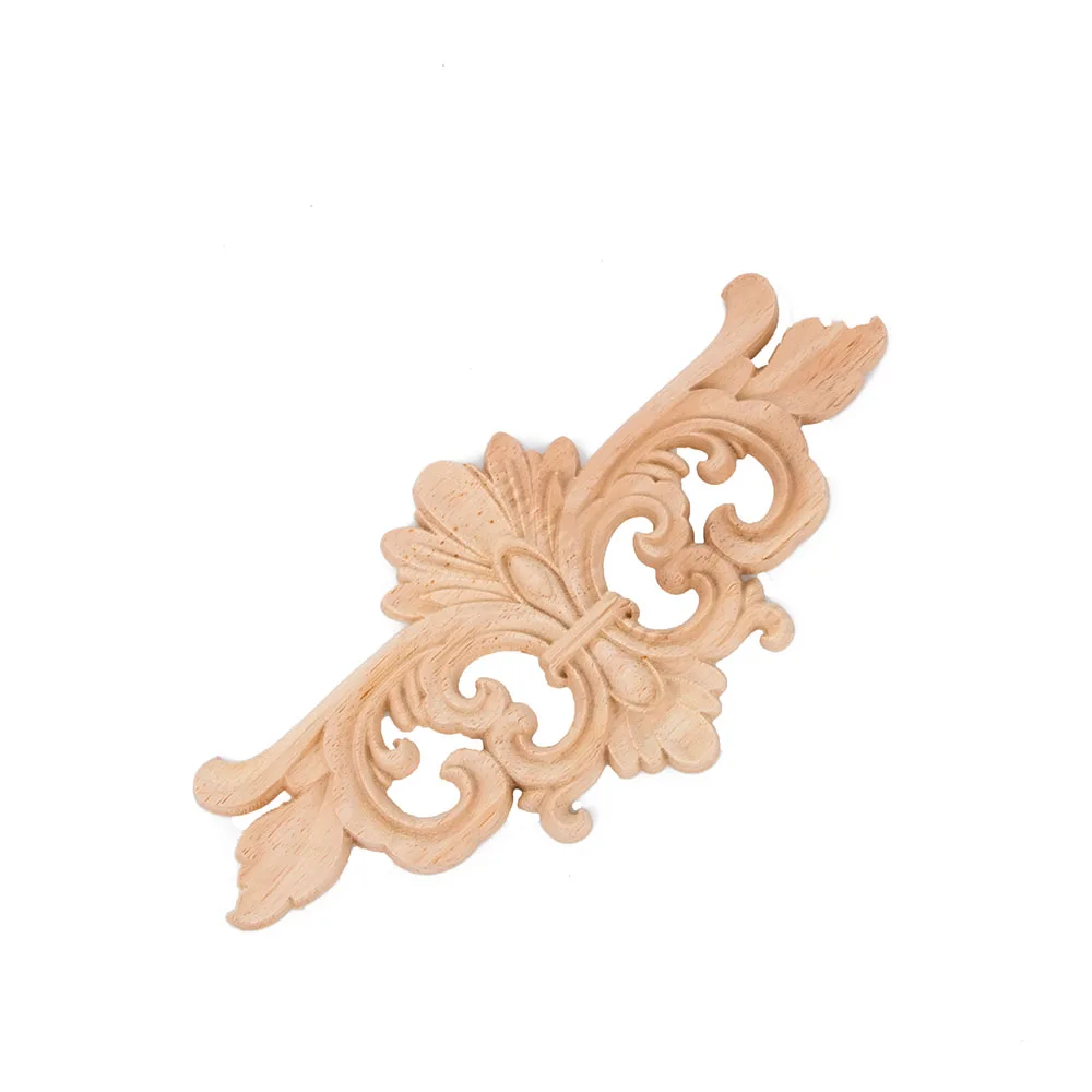 

Carving Wood Decoration Wood Furniture Wooden Applique Decal Corner Onlay Applique Frame for Home Decoration