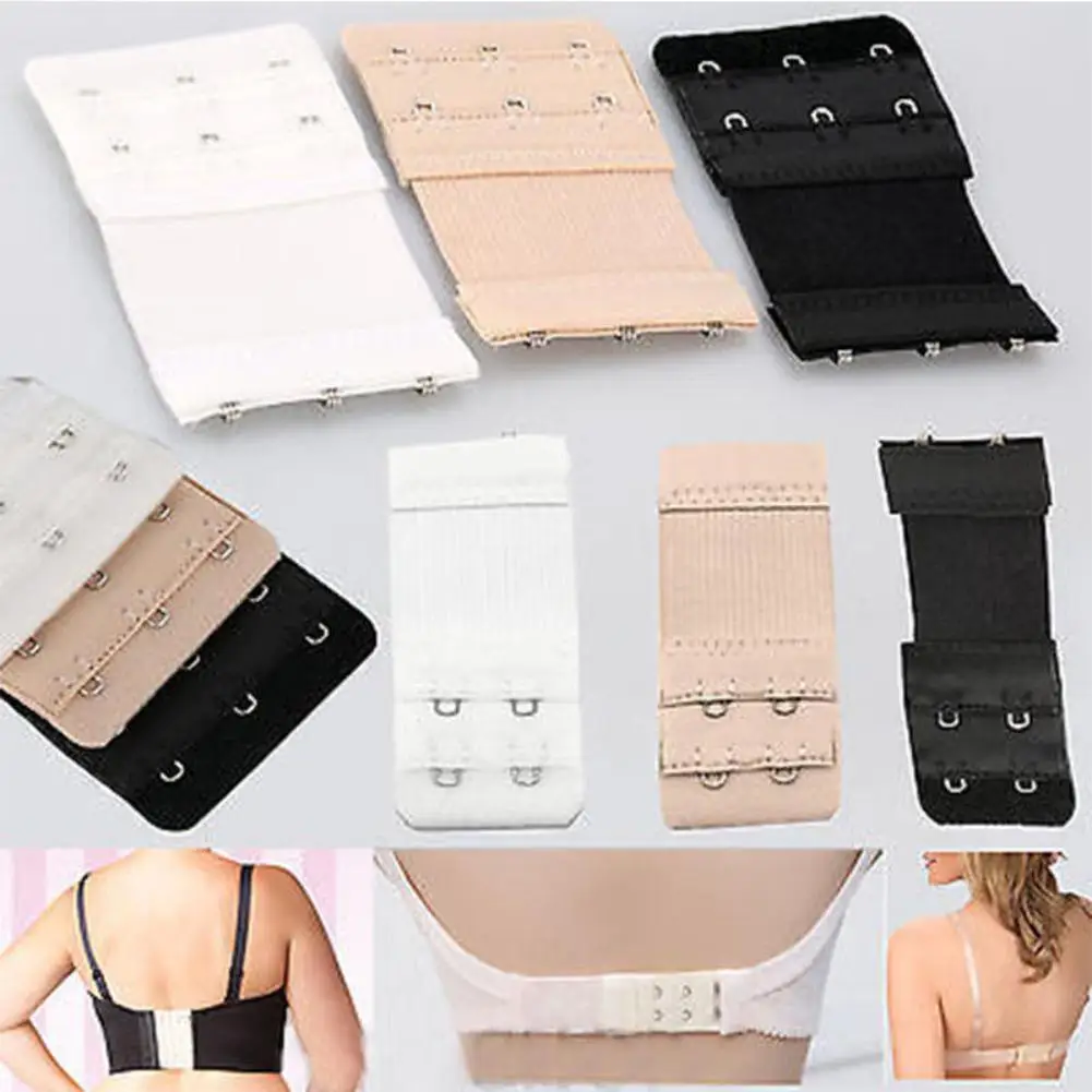 

2018 Hot Sale 3 Pcs Lady2/3 Hook Bra Extender Soft Bra Extensions Strap Underwear Belt Adding women sexy intimates Accessories