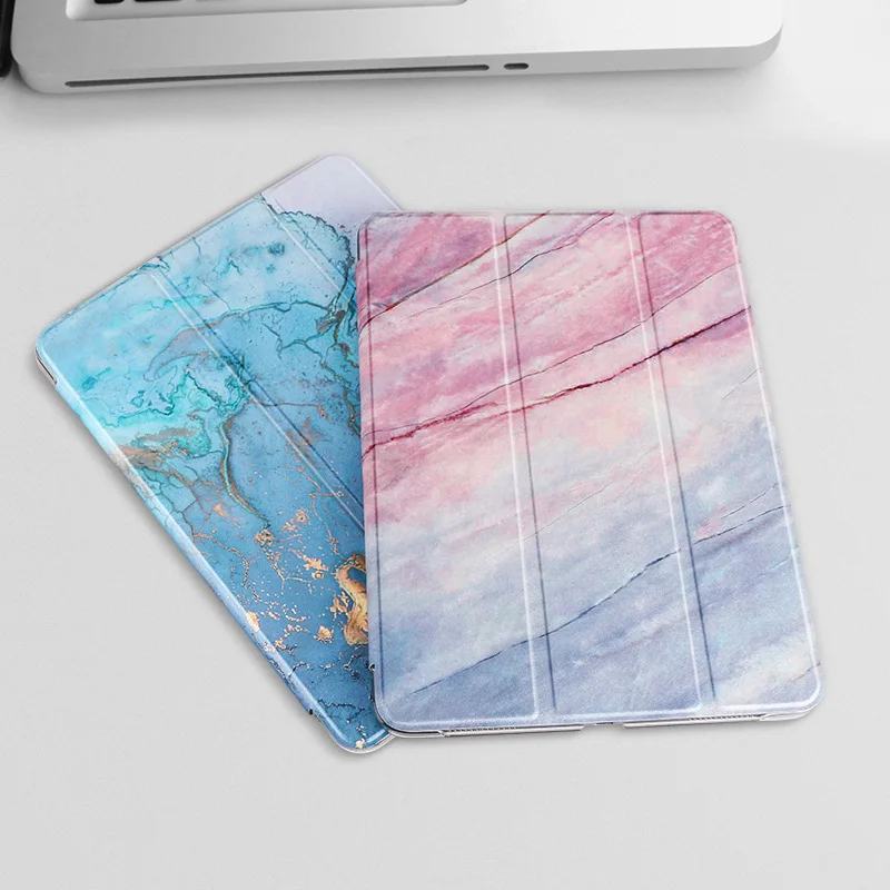 Для iPad Pro 11 чехол 2018 ультра тонкий Мрамор из искусственной кожи Funda Магнитный