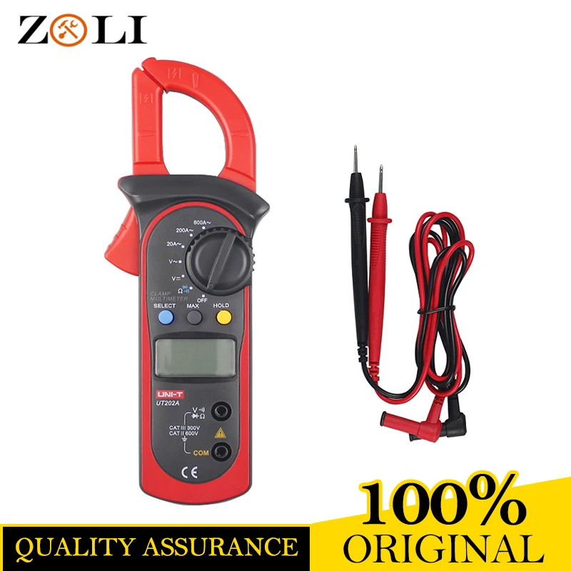 Mejor UNI-T medidor Pinza Digital UNI-T UT202A DC/AC voltaje actual comprobadores de resistencia multímetros Pinza Amperimetrica UT202A caliente Mejor UNI-T medidor Pinza Digital UNI-T UT202A DC/AC voltaje actual comprobadores de resistencia multímetros Pinza Amperimetrica UT202A caliente